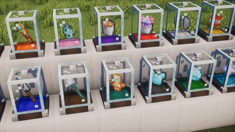 我的世界展示架怎么做