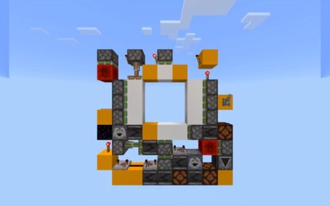 我的世界活塞怎么做门